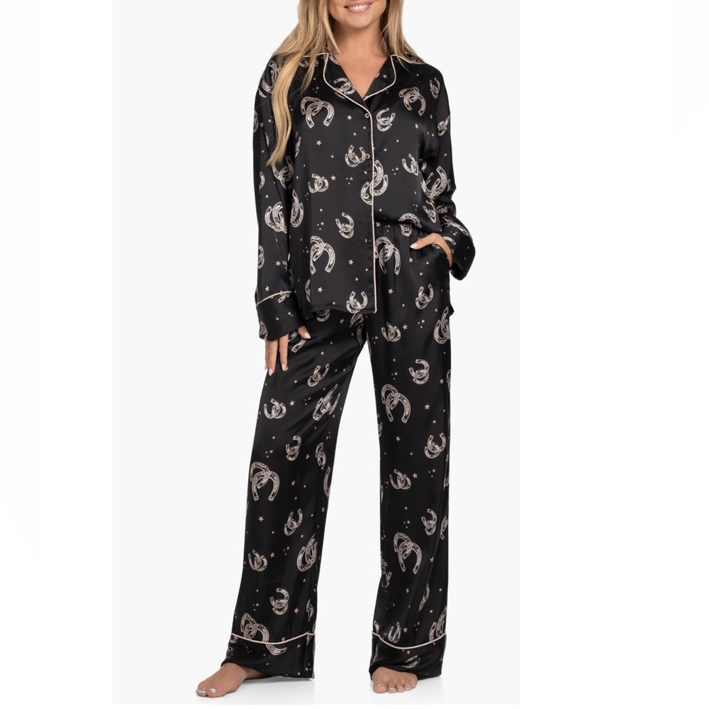Midnight Bakery Horseshoe Satin Pajama Set